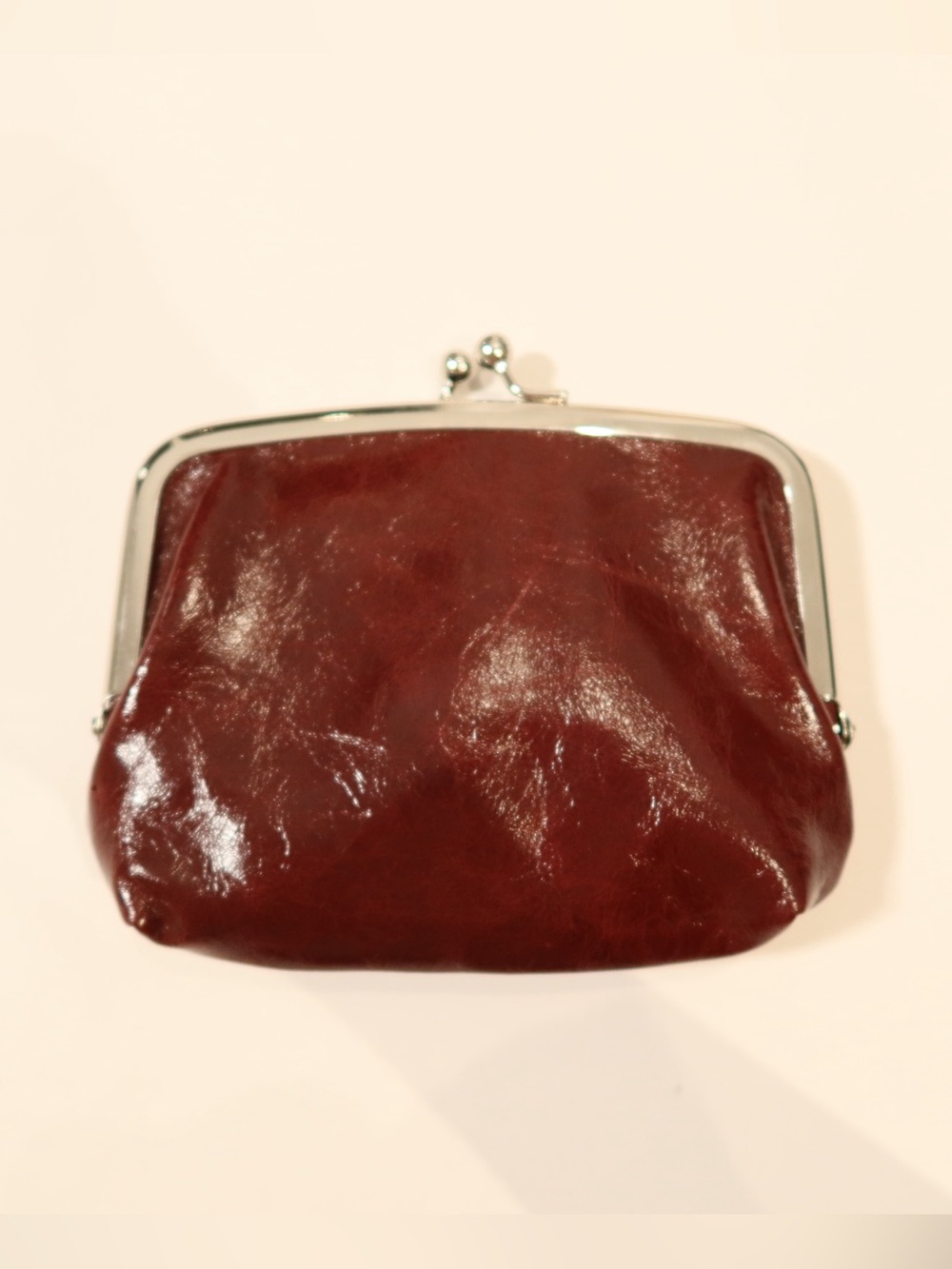 Vintage Burgundy Kiss Lock Coin Purse | Y2K Mini Clutch